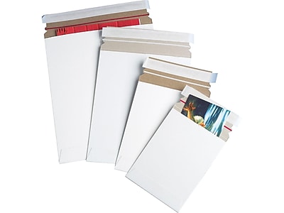 Stayflats Brand White Pack of 100 7 x 9 BOX USA Self-Seal Stay Flat Mailer 